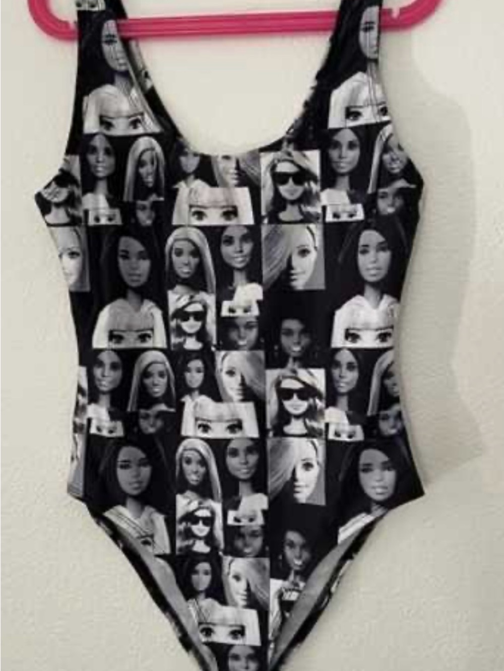 Black and White Graphic One-Piece bodysuit